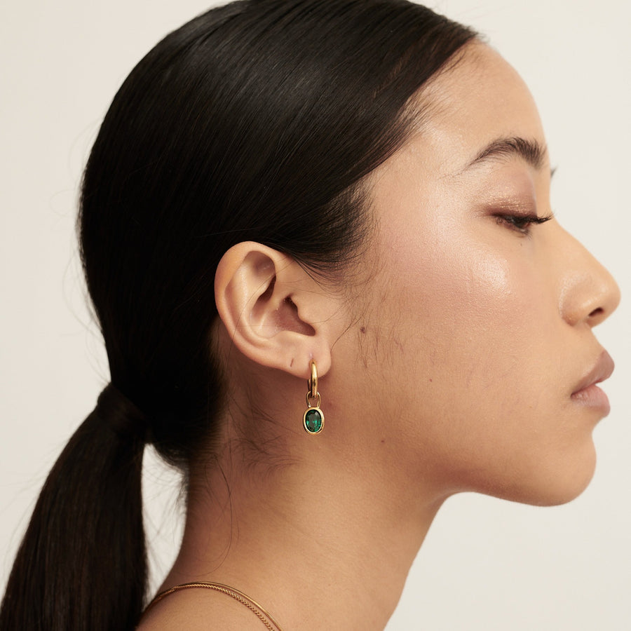 Bella Earrings - Emerald Green