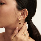 Bella Earrings - Ruby Red