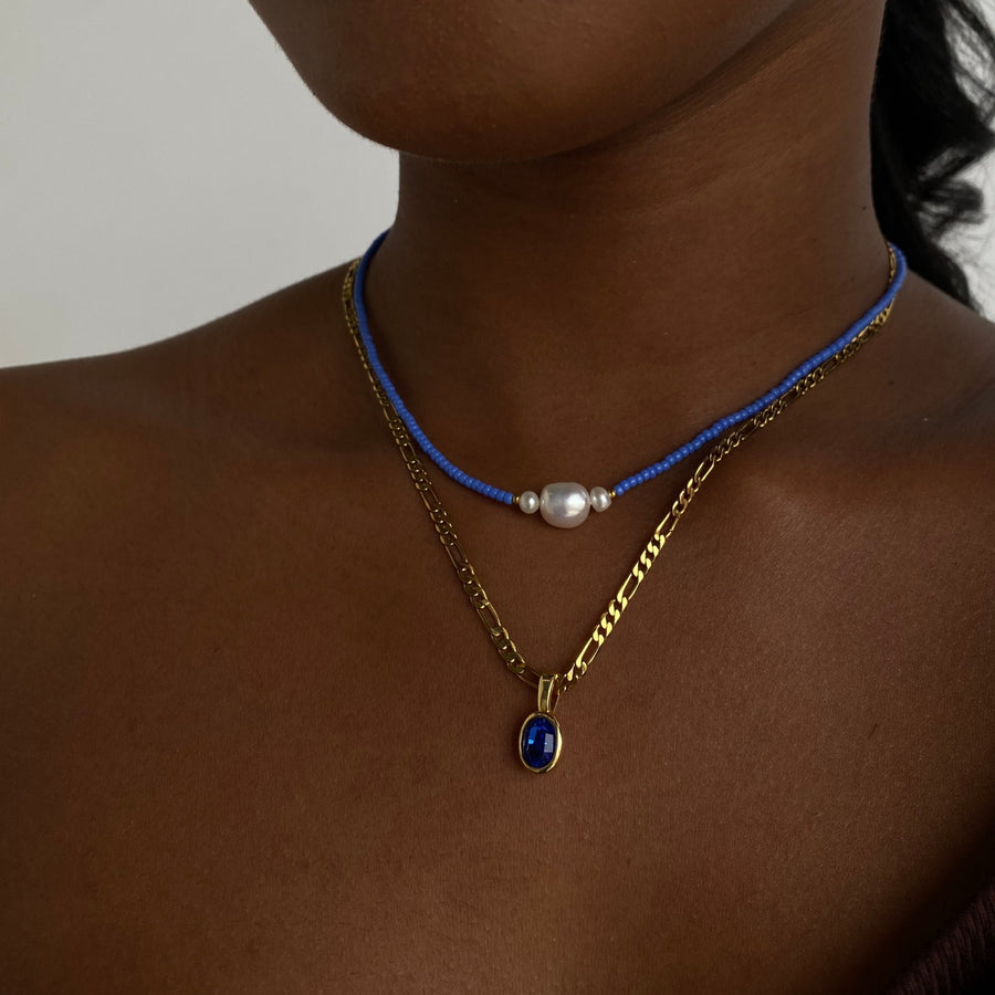Bella Necklace - Sapphire Blue