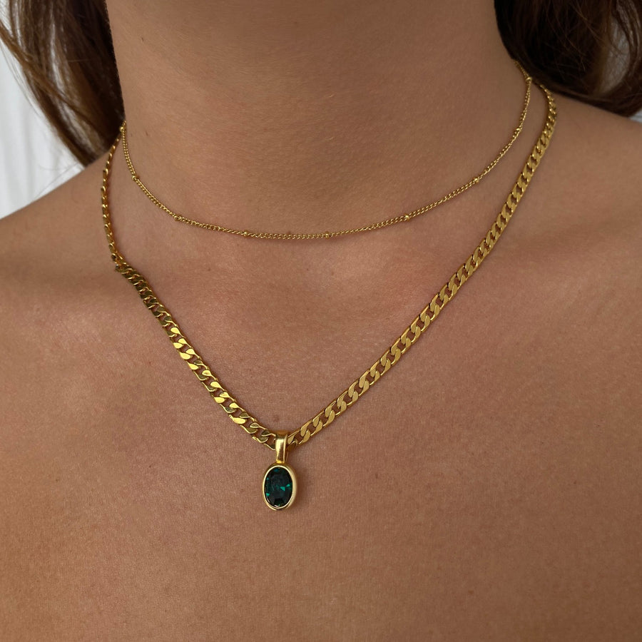 Bella Necklace - Emerald Green