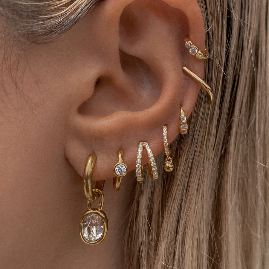 Bella Earrings - Crystal