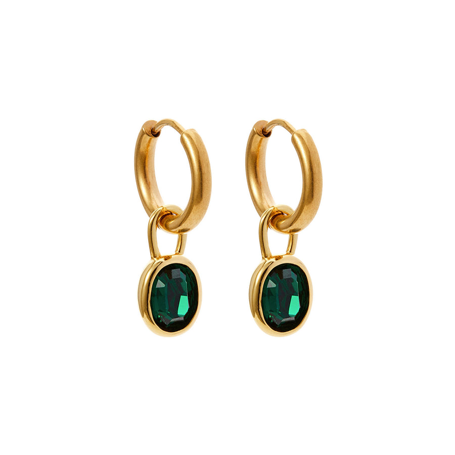 dangly emerald earrings