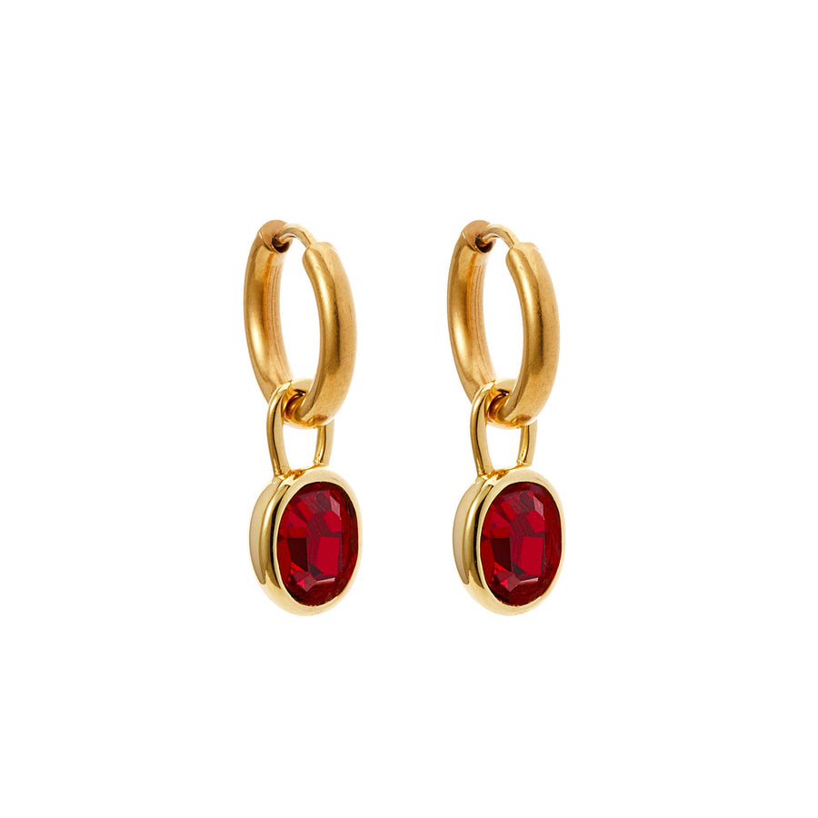 dangly ruby earrings