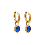 dangly blue crystal earrings