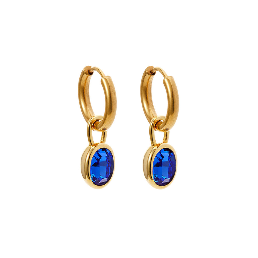 dangly blue crystal earrings