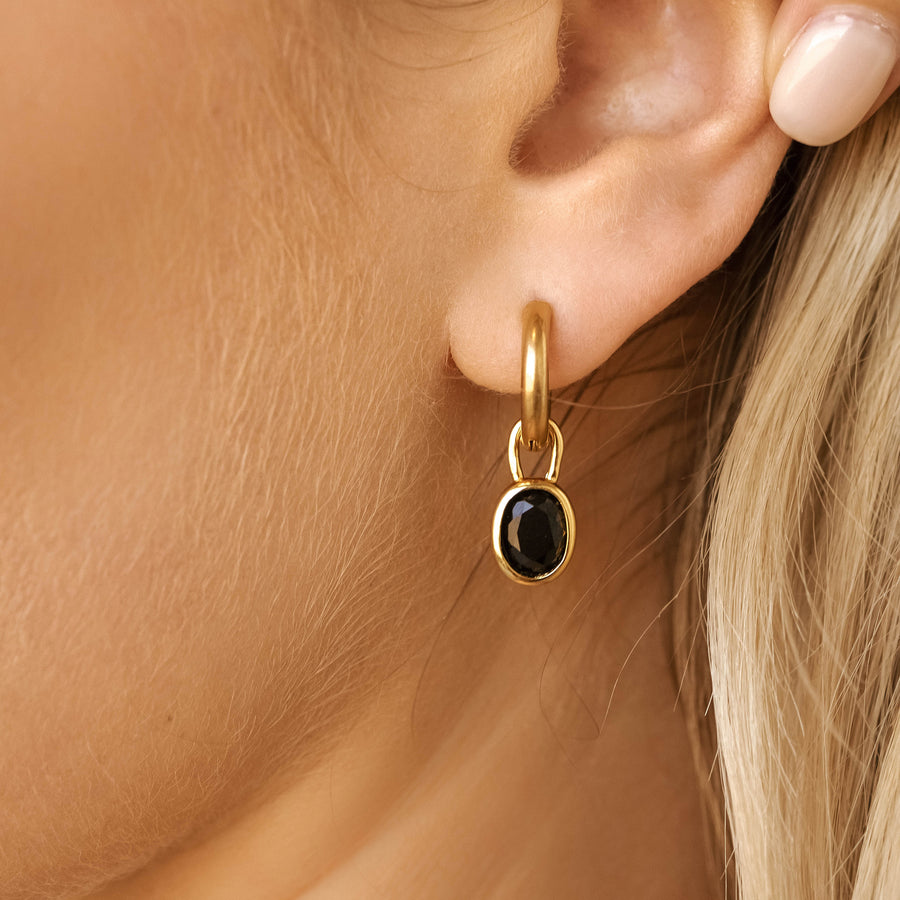 dangly onyx earrings