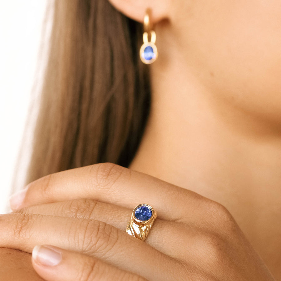 sapphire blue earrings