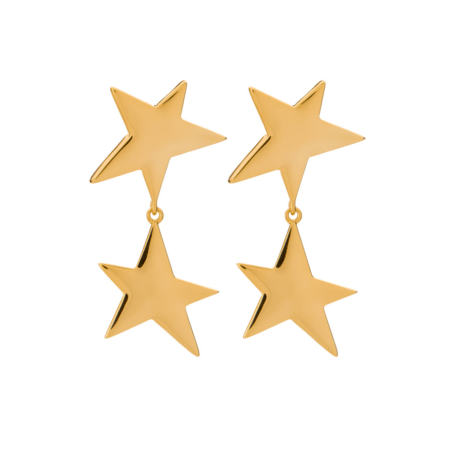 gold star earrings