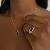 Bella Necklace - Sapphire Blue