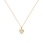 gold heart necklace with crystals