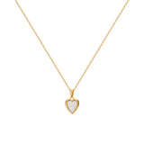 gold heart necklace with crystals