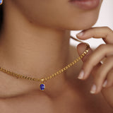 Bella Necklace - Sapphire Blue